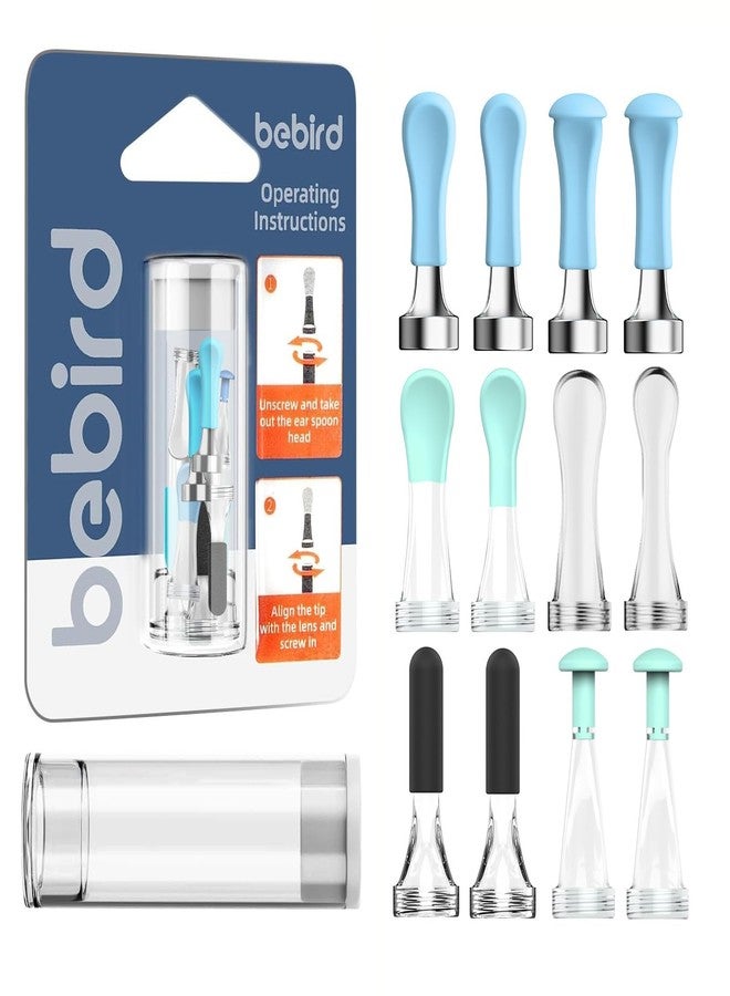 Bebird Replacement Tips Ear 12 Pieces Waterproof Silicone Ear Spoon for Ear Wax Removal Endoscope BEBIRD Original Ear Cleaner Tips Set for R1/ W3/R3/T15/X3/X17 PRO/D3Pro/T5 (Dia. 3.5mm) - Image 1